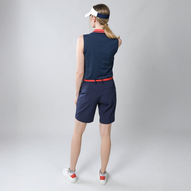 Sleeveless Polo - Navy