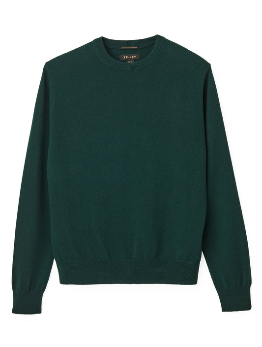 Tilley Italian Cashmere Crew - Forest Green