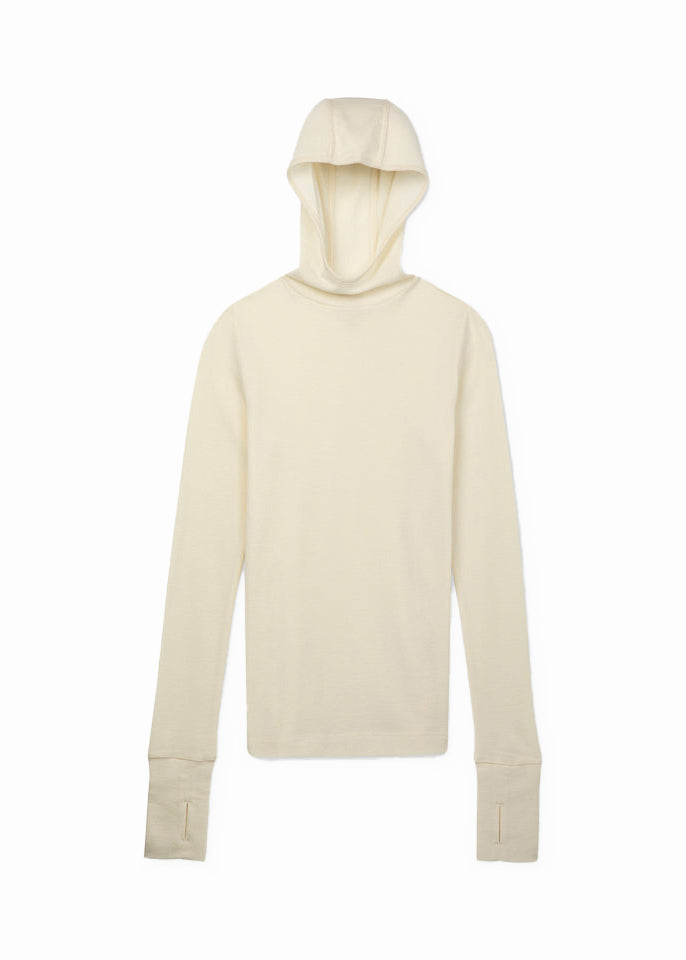 Merino Hooded Tee - Off White