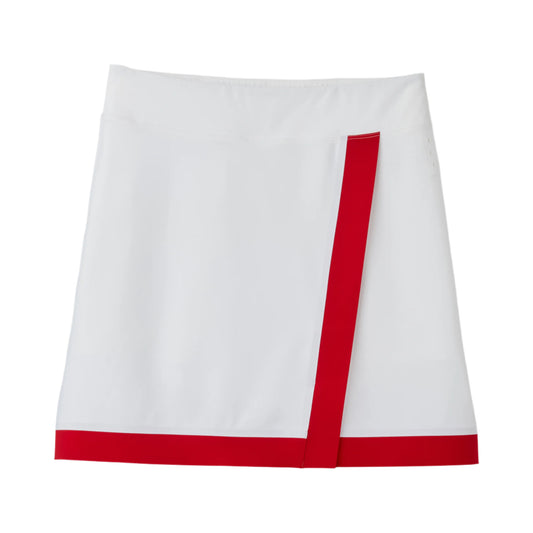 Contrast Stripe Skort - White