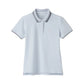 Pleated Collar Polo - Light Blue