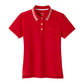 Pleated Collar Polo - Red