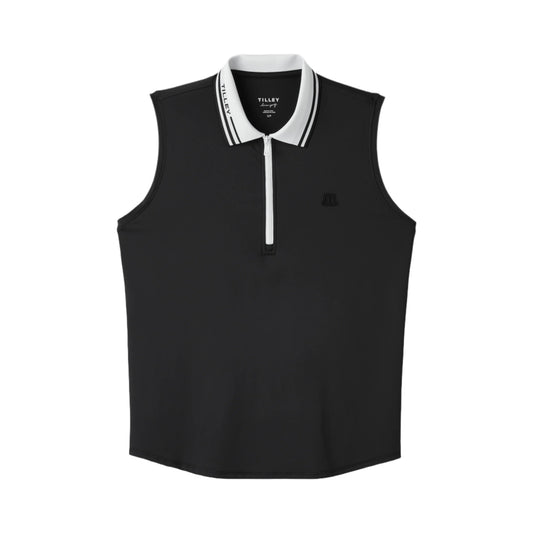 Sleeveless Polo - Black