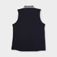 Sleeveless Pique Polo - Navy/White