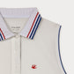 Sleeveless Pique Polo - White/Red