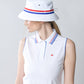 Sleeveless Pique Polo - White/Red