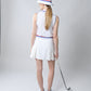 Sleeveless Pique Polo - White/Red
