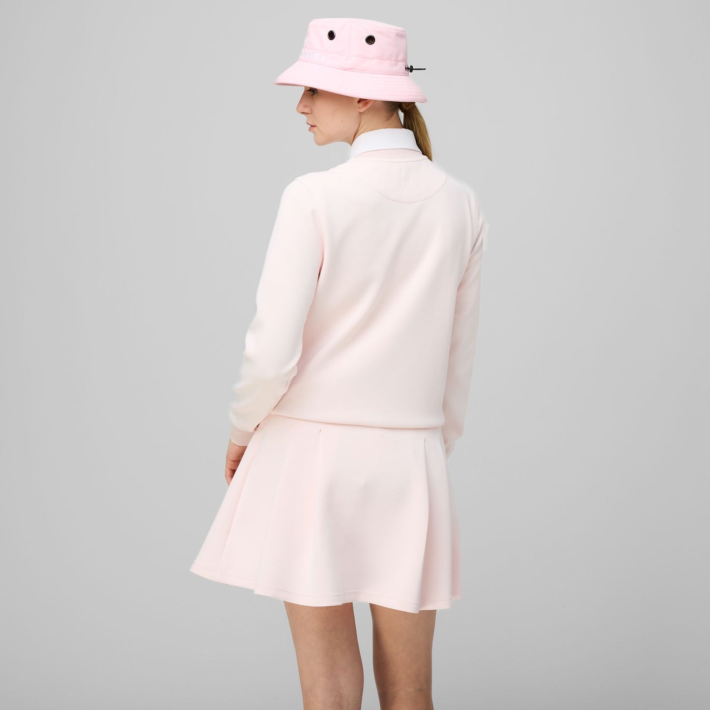 Striped Airloft Pleated Skirt - Barely Pink