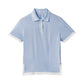 Tech Jersey Boxy Birdie Polo - Powder Blue/White