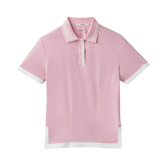 Boxy Polo - White/Pink