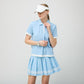 Tech Jersey Boxy Birdie Polo - Powder Blue/White