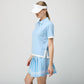 Tech Jersey Boxy Birdie Polo - Powder Blue/White