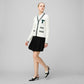 T Cardigan - White/Pine Green