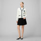 T Cardigan - White/Pine Green