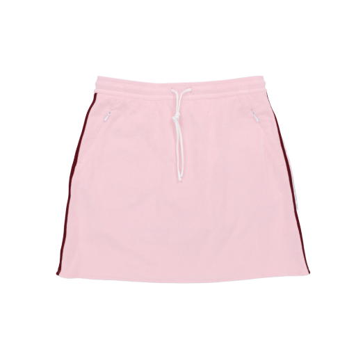 Terry Ribbon Skirt - Pink/White