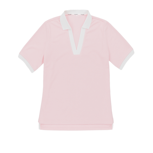 Terry Contrast Polo - Pink/White