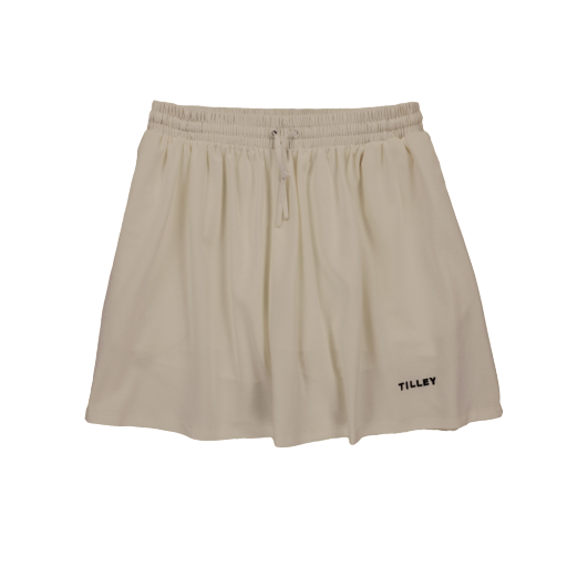 Preppy Pique Mini Skirt - Tan/Chocolate