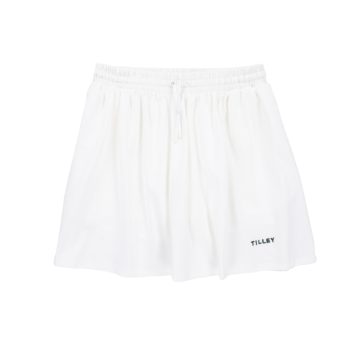Preppy Pique Mini Skirt - White/Pine Green