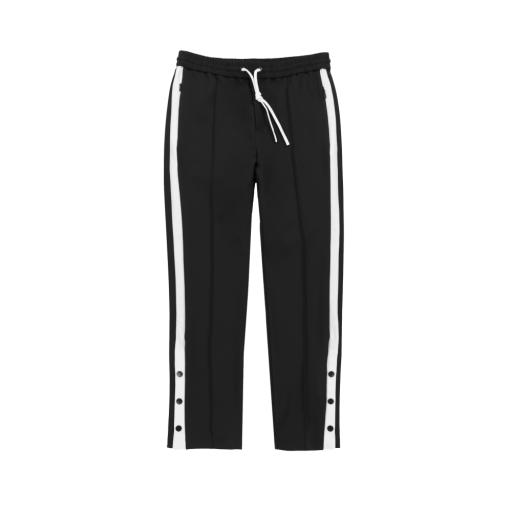 Womens Striped Sport Pant - Black