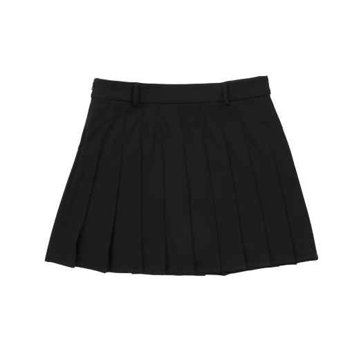 Pleated Yoke Skirt - Black
