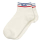 Tipped Ankle Sock - White/ Red/ Blue