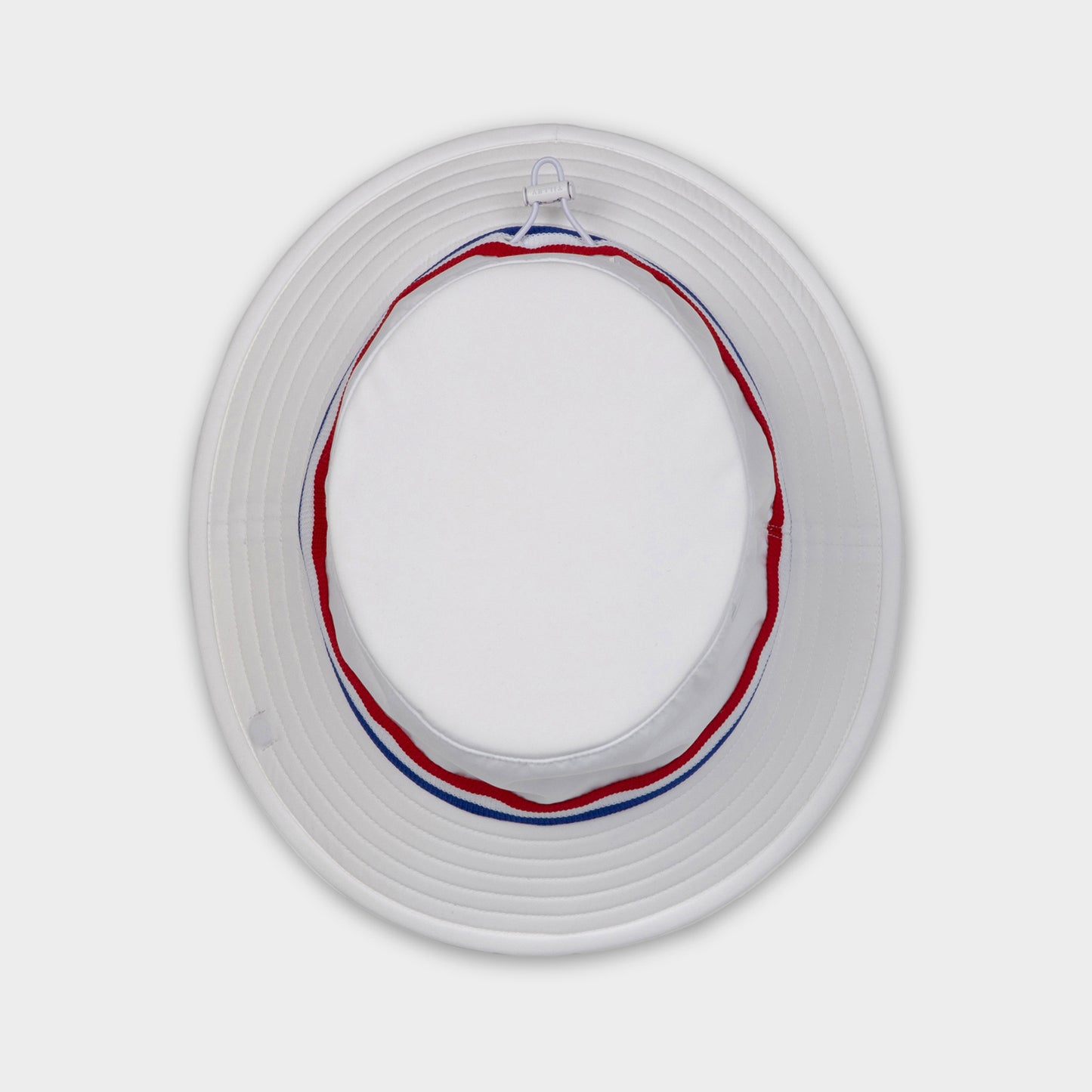 Ribbon Bucket - White/ Red Stripe