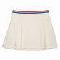 Pleated Performance Skirt - White/Red