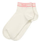 Tipped Ankle Sock - White/ Pink