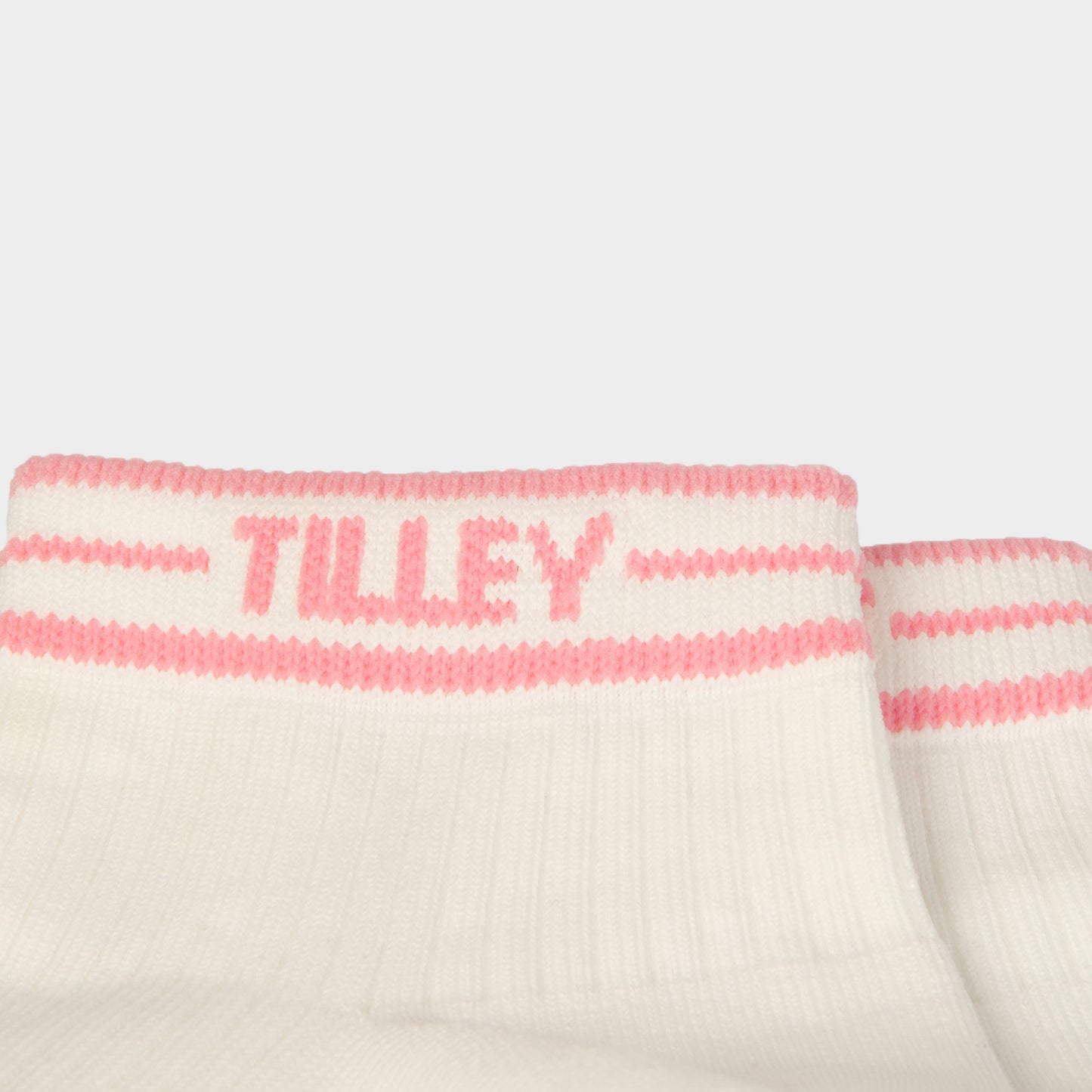 Tipped Ankle Sock - White/ Pink