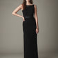 Vivien Column Dress - Black Pink Tartan