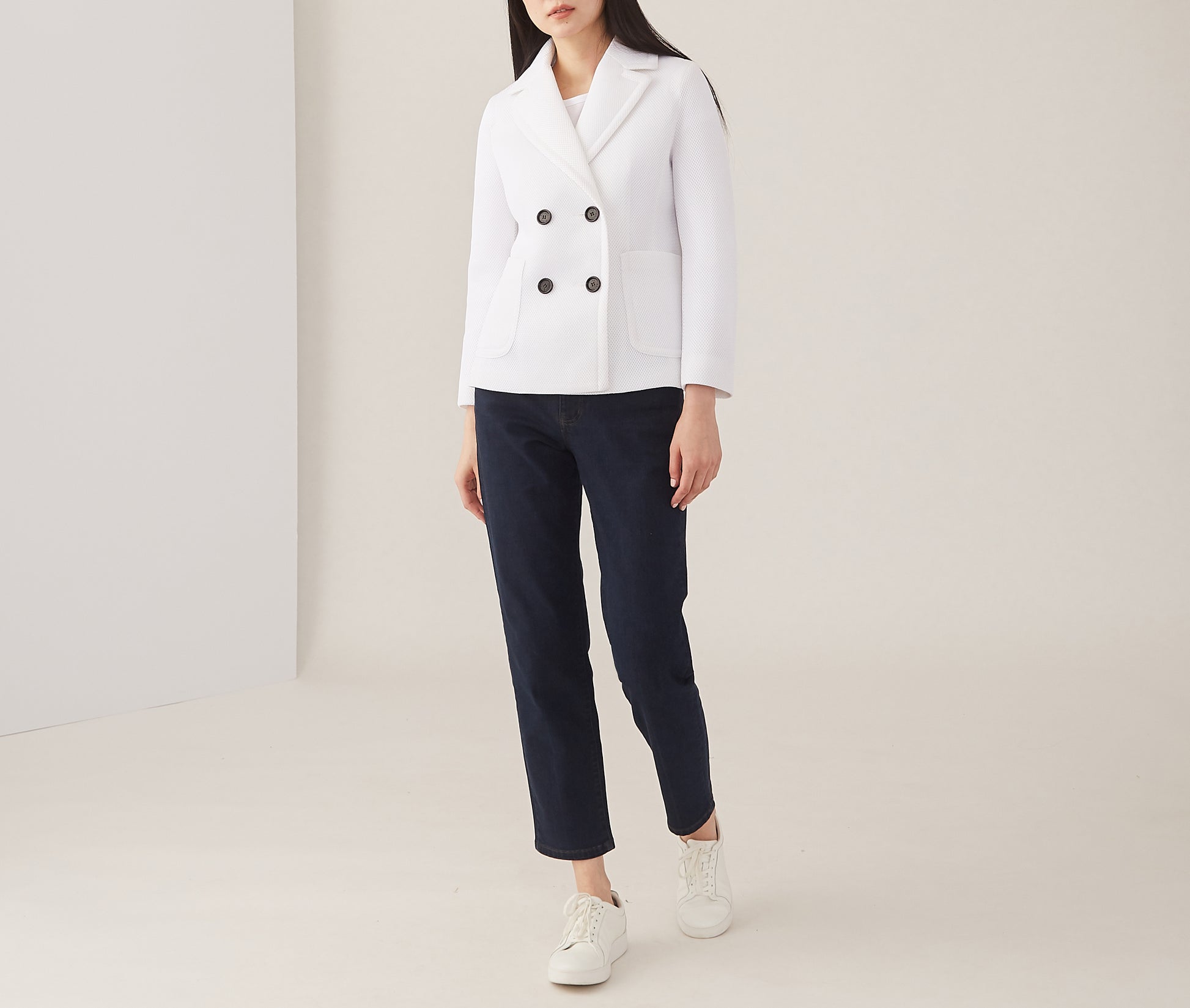 Dark Denim Jean   - Dark Wash Pink Tartan