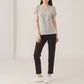 Best Essential T-Shirt with Embroidered Quatrefoil - Grey Mix Pink Tartan