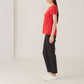 Best Essential T-Shirt with Embroidered Quatrefoil - Red Pink Tartan