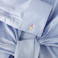 Self Tie Shirt - Light Blue Pink Tartan