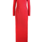 Bow Back Column Gown - Red Pink Tartan