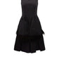 Taffeta V-Neck Cocktail Dress - Black Pink Tartan