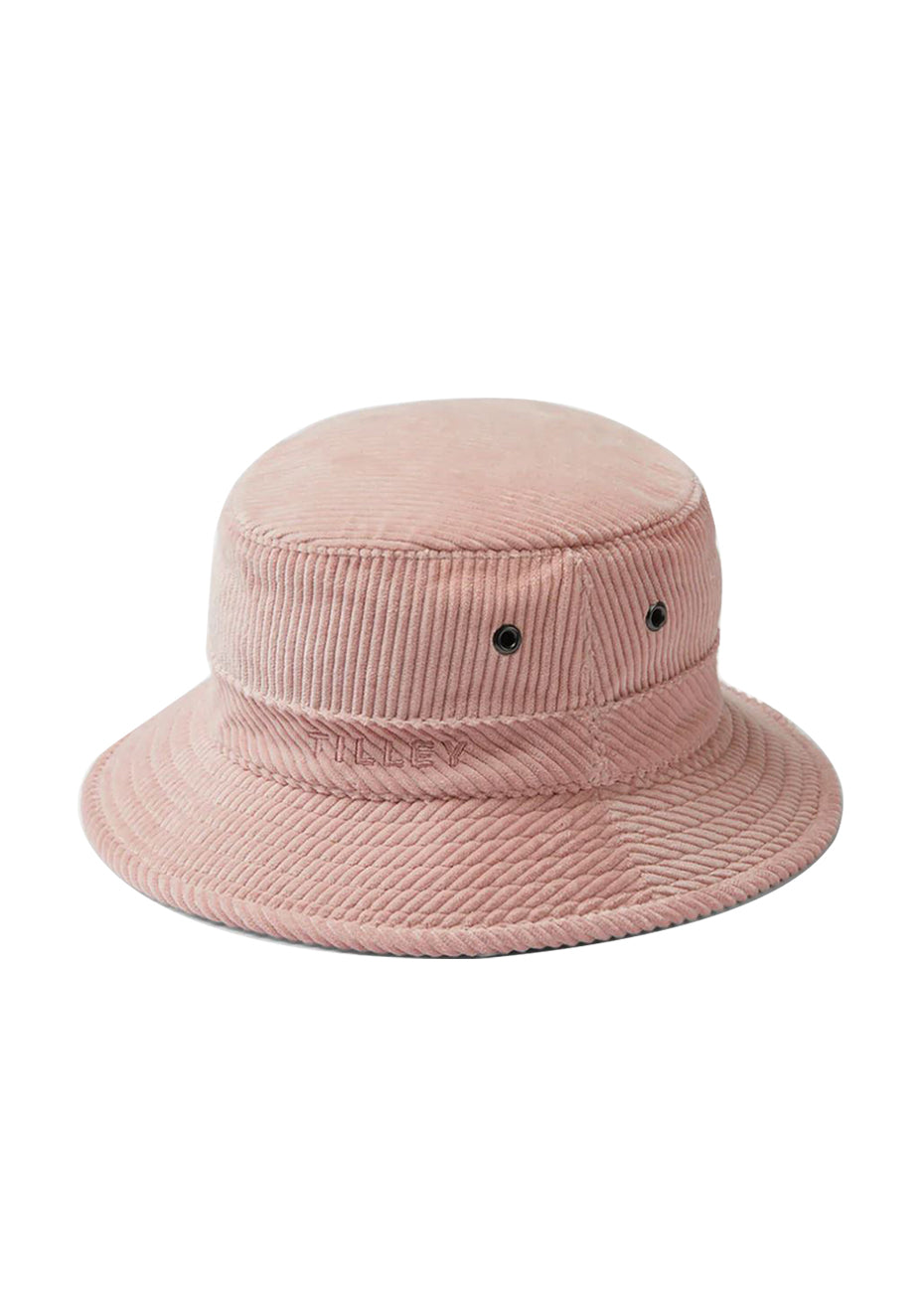 Tilley Italian Corduroy T1 Bucket Hat - Pink Pink Tartan