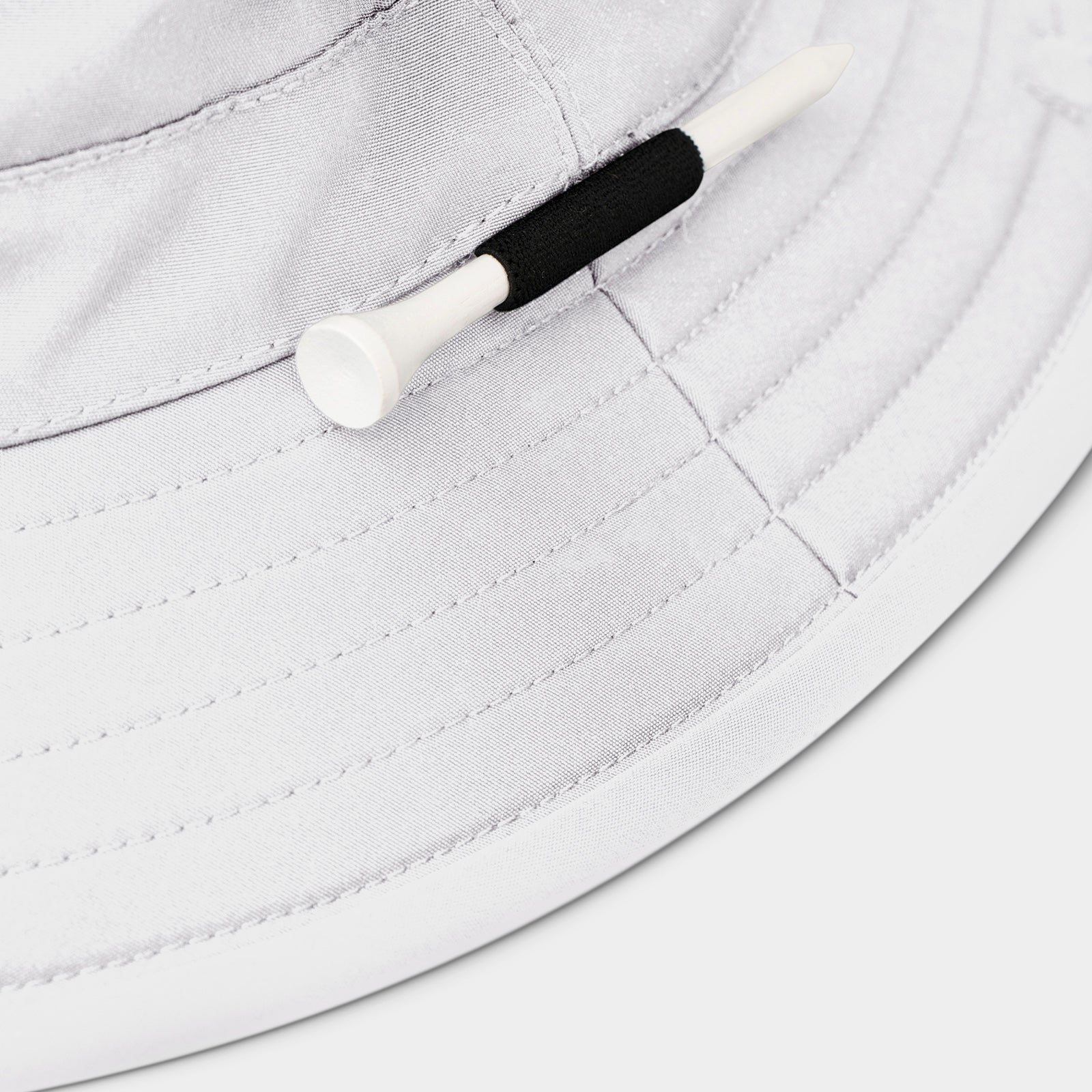 Golf Bucket Hat - White Pink Tartan