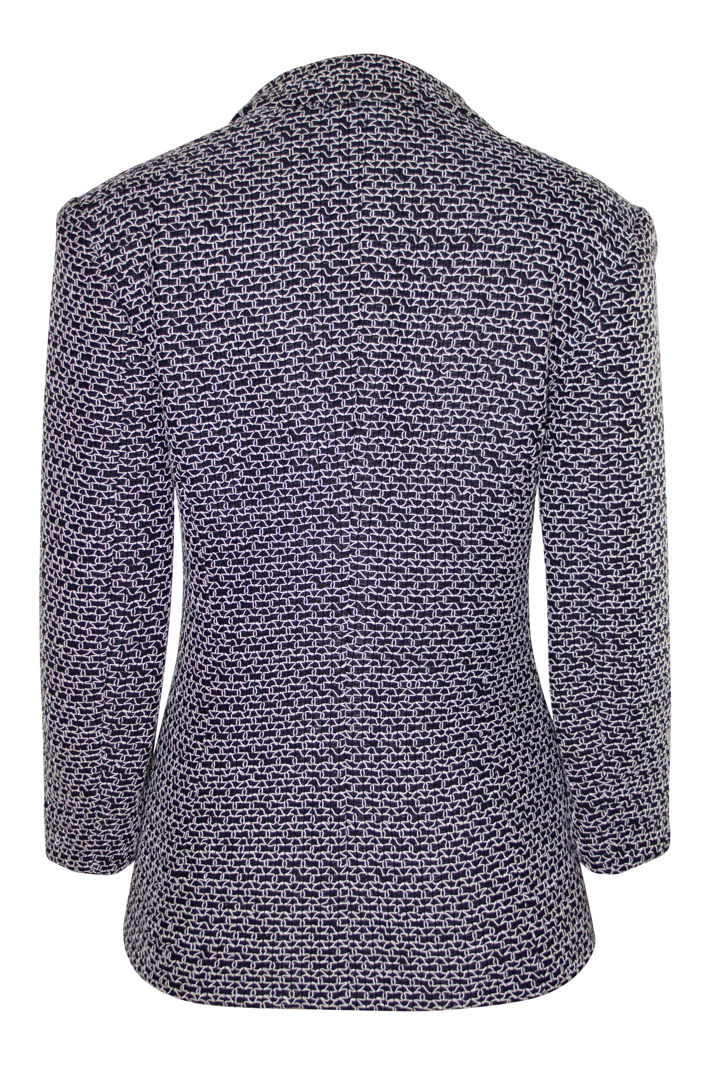 Chanel Tweed Salt and Pepper Jacket Pink Tartan