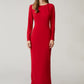 Bow Back Column Gown - Red Pink Tartan