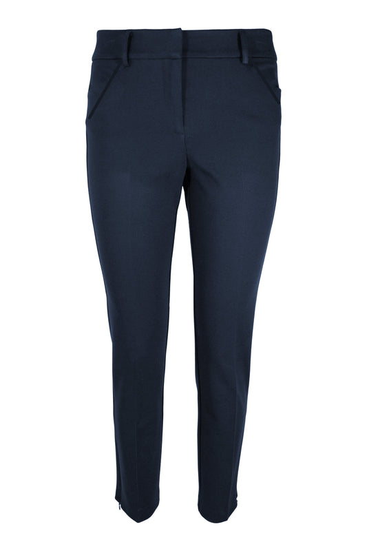 Hero Washable Ankle Zip Pant - Navy Pink Tartan