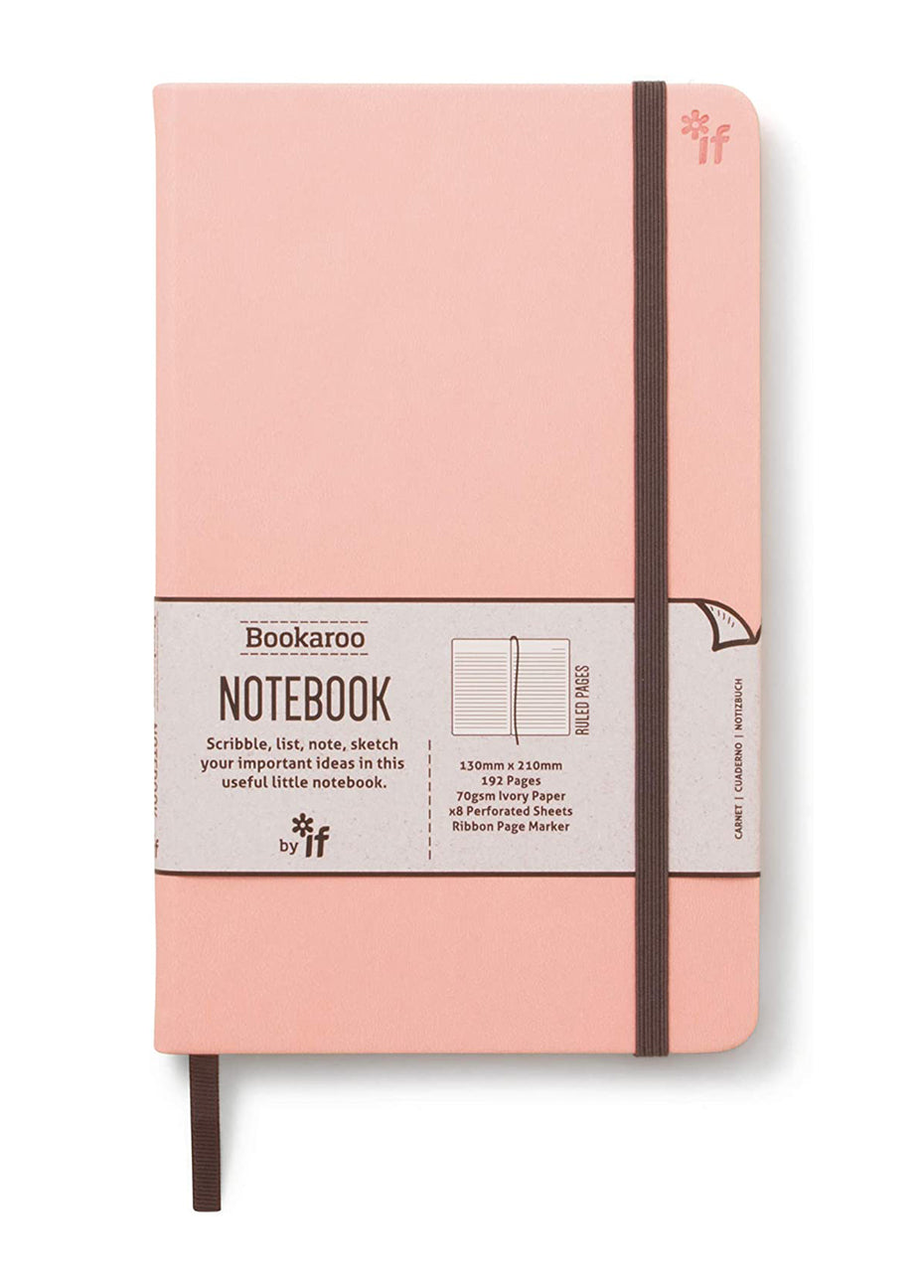 Notebook with Pocket Pink Tartan