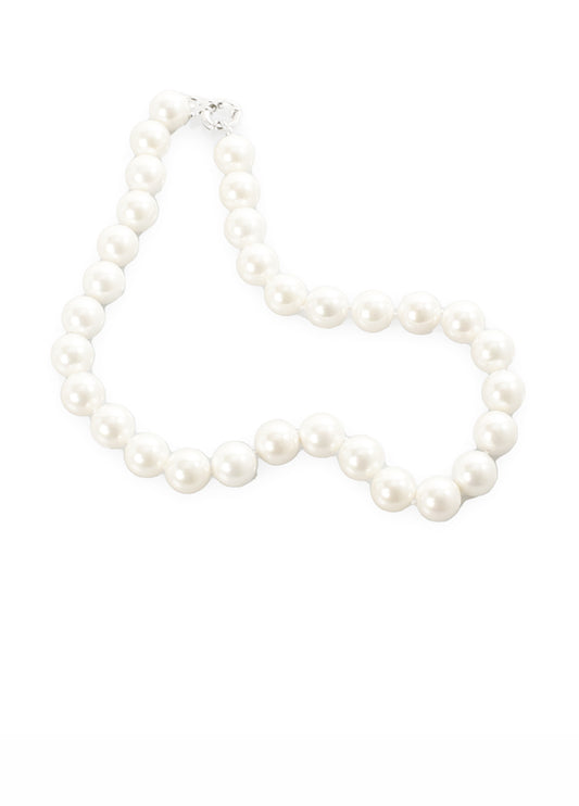 Pearl Cultured Necklace Pink Tartan