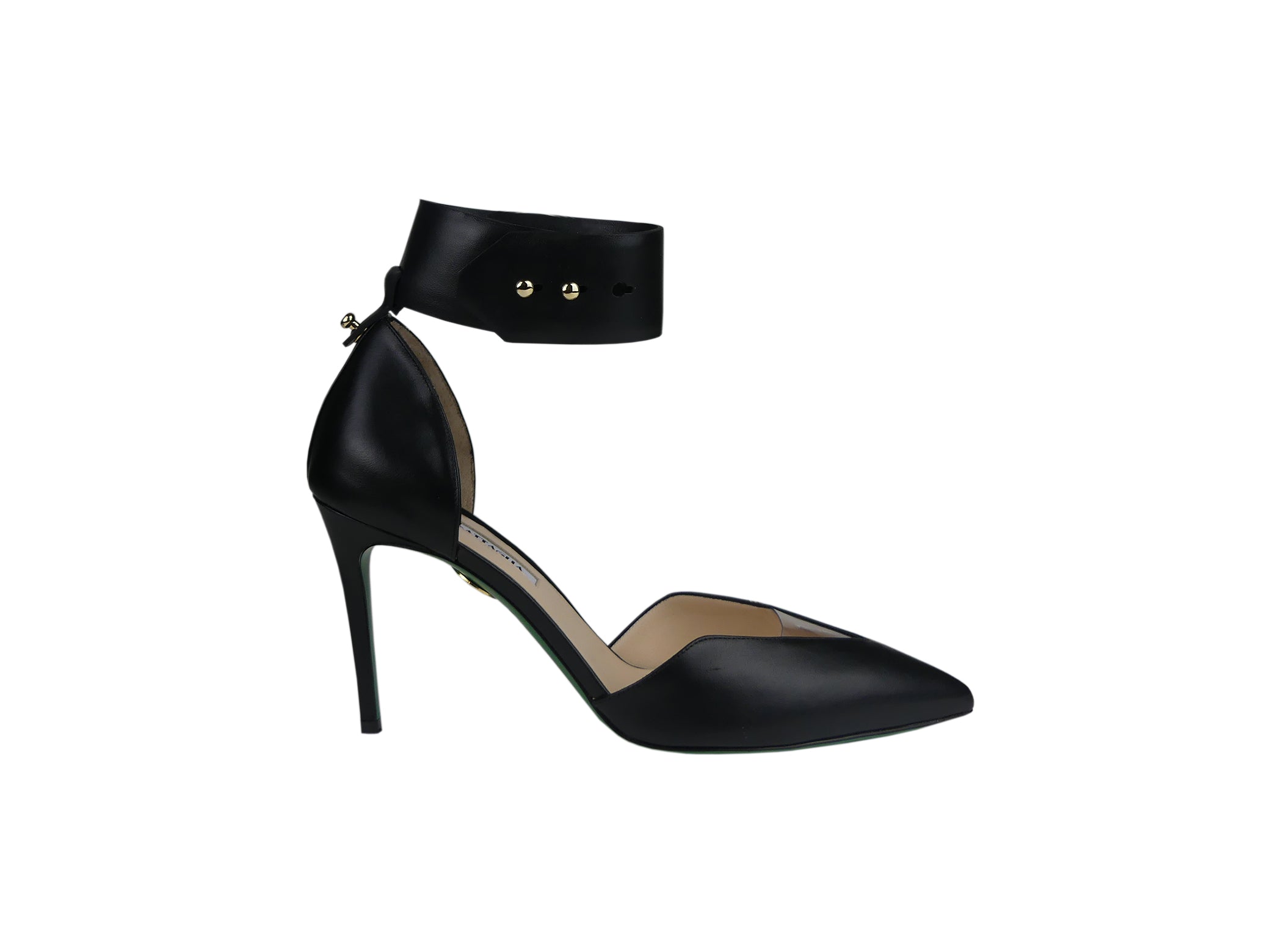 Ankle Strap Heel Black 39