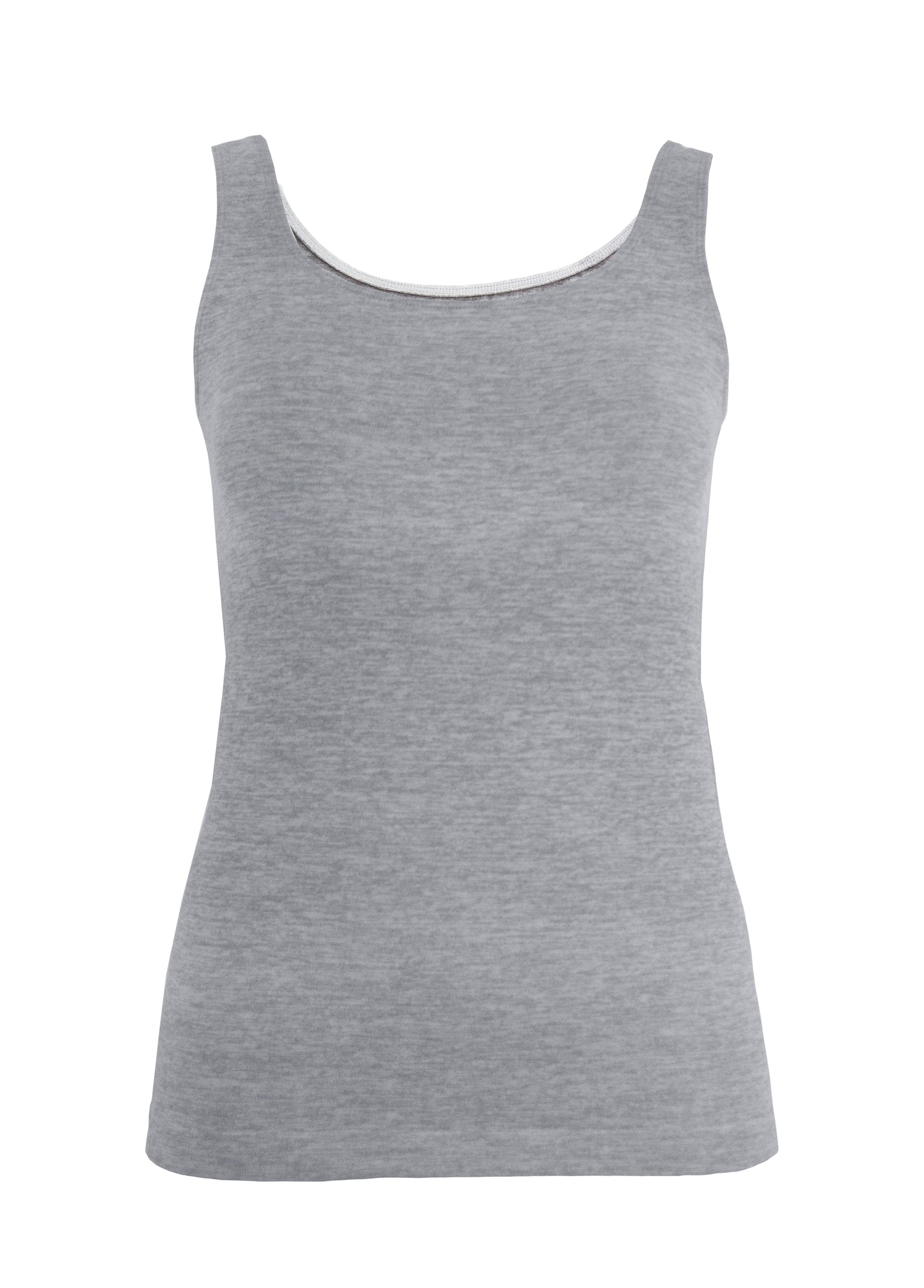 Seamless Luxe Tank - Grey Pink Tartan