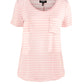 Scoop Pocket T-Shirt - Mauve Stripe Pink Tartan