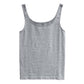 Seamless Luxe Tank - Grey Pink Tartan