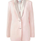 Shawl Collar Tuxedo Jacket- Pink Pink Tartan