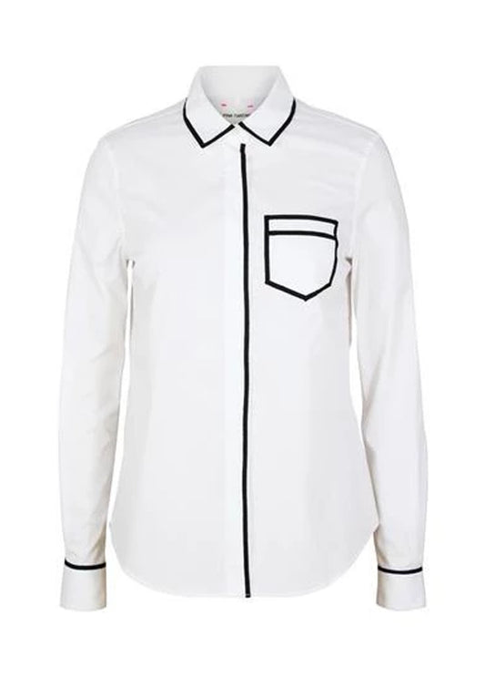Trompe L'Oeil Shirt - White/Black Pink Tartan
