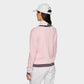 Contrast Bar Stripe V-Neck Sweater - Pink Pink Tartan